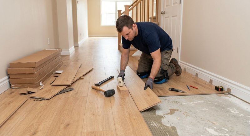 Laminate Floor Replacement in South Easton, MA