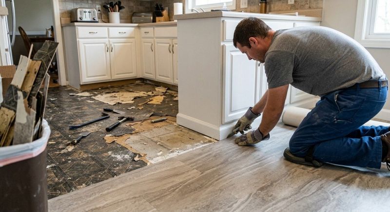 Linoleum Floor Installation in Uxbridge, MA