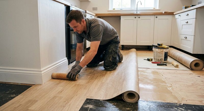 Sheet Linoleum Installation in Milford, MA